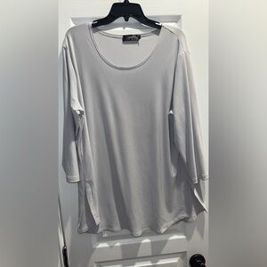 Sympli Light Gray Long Sleeve Top